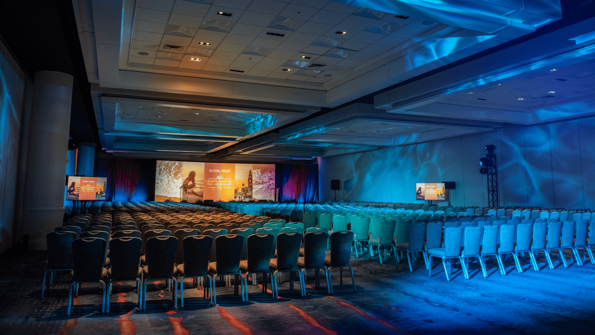 Corporate conference production setup